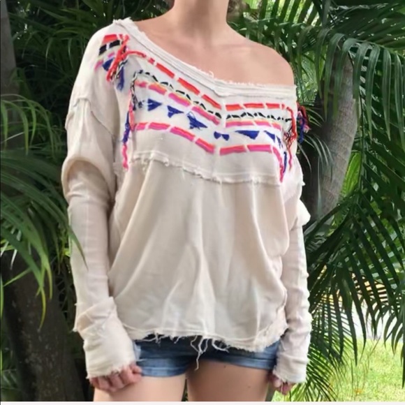 Free People Tops - Free People Thermal Waffle Knit Boho Festival XS